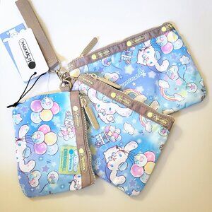 LeSportsac Sanrio Cinnamoroll 3Pc Set Wristlet Purse Wallet Cute cartoon gift